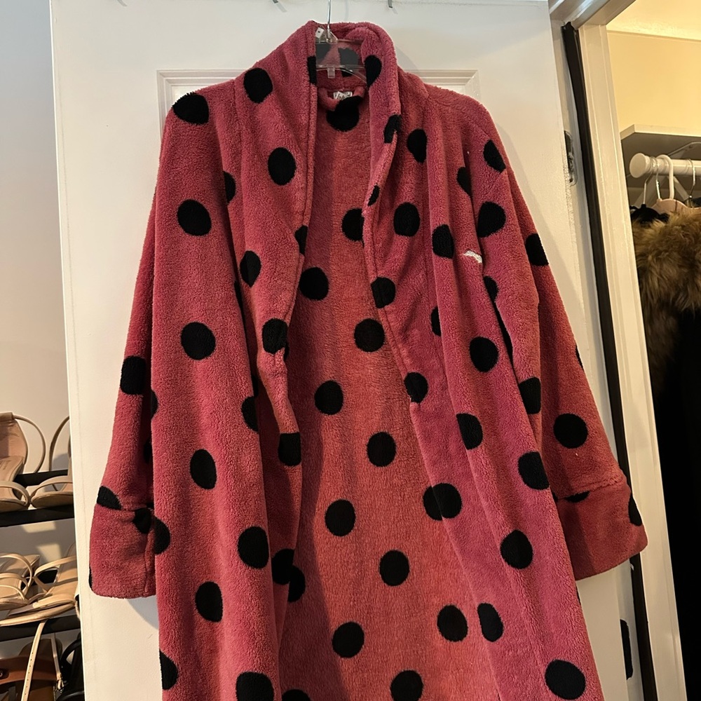 Pink Polka Dot Robe